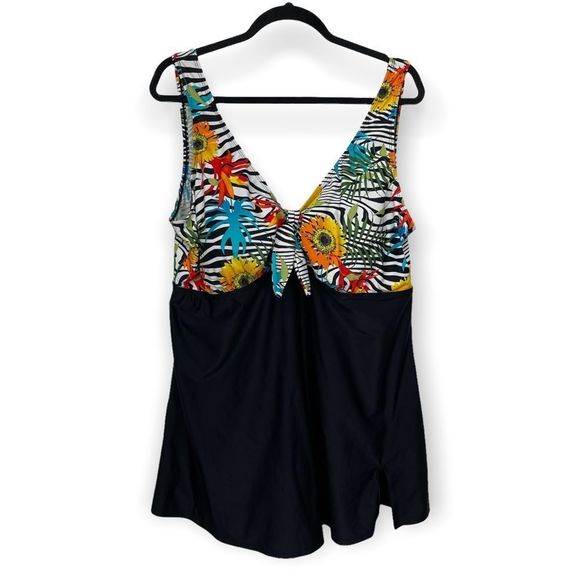 Bonprix Floral Tie Front Swim dress - Picture 1 of 7